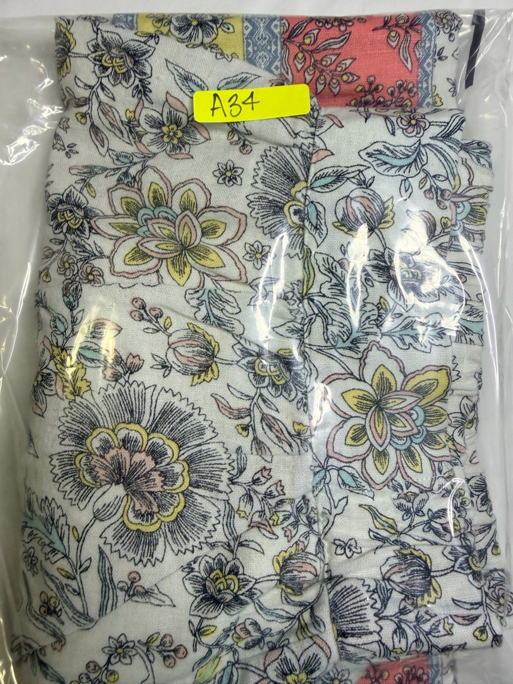 LOFT Outlet Linen Blend Floral Elastic Waist A-Line Skirt with Pockets Size L - Picture 7 of 7